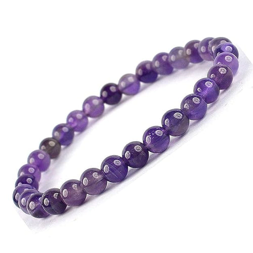 Amethyst Bead Bracelet with Certificate