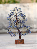 Lapis Lazuli Crystal Tree With Wooden Base
