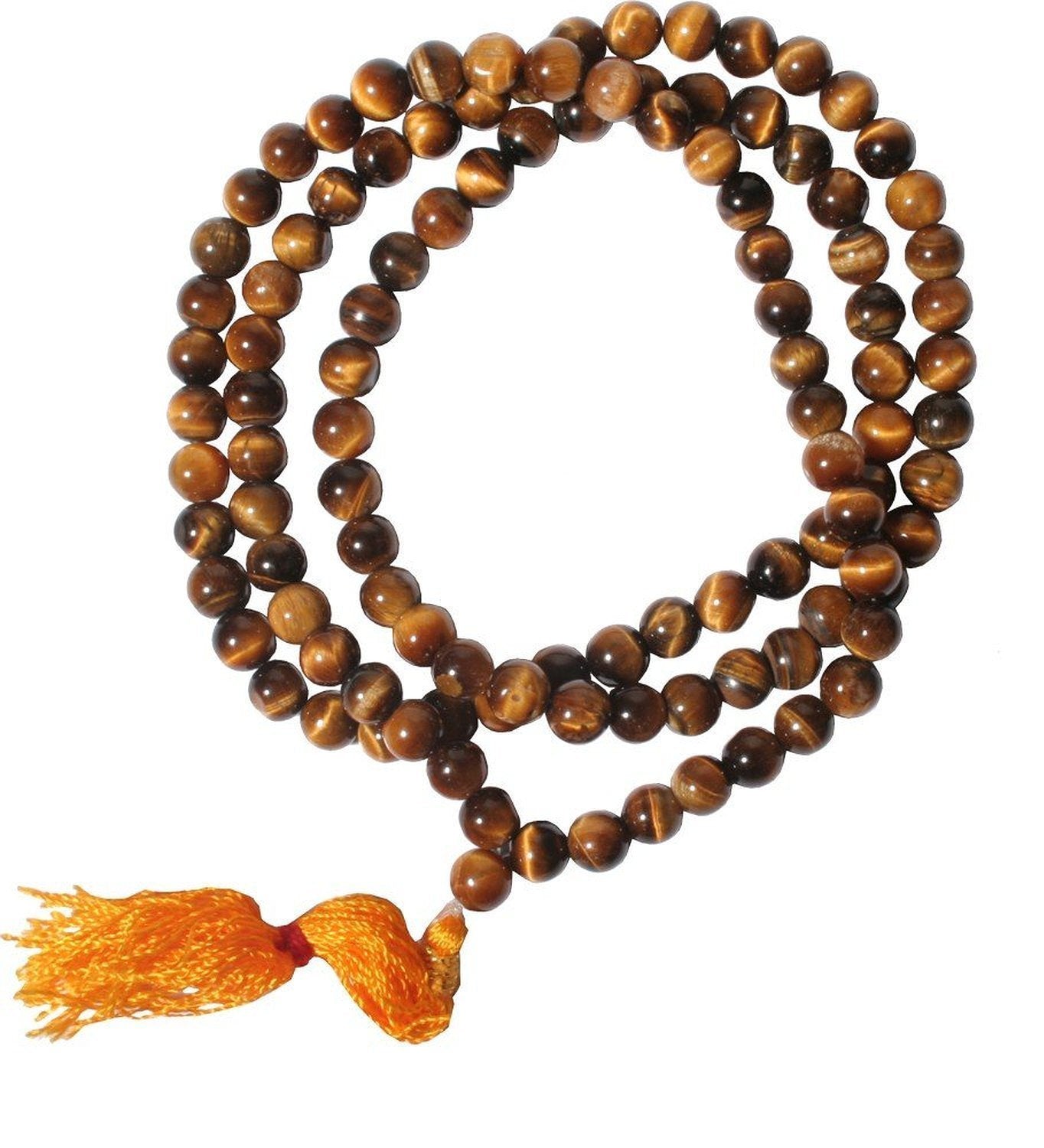 Tiger Eye Mala Beads Necklace