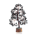 Black Tourmaline Crystal Tree On Wood Base