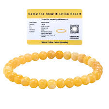Yellow Calcite Bracelet with Certificate