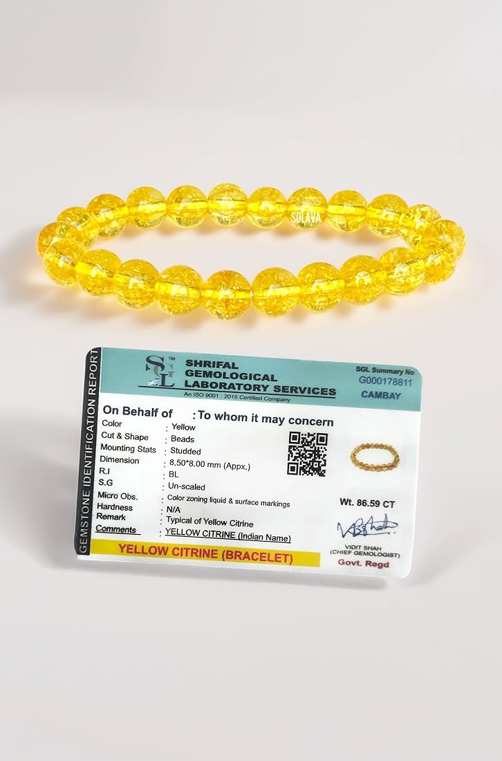 Citrine Bracelet with Certificate