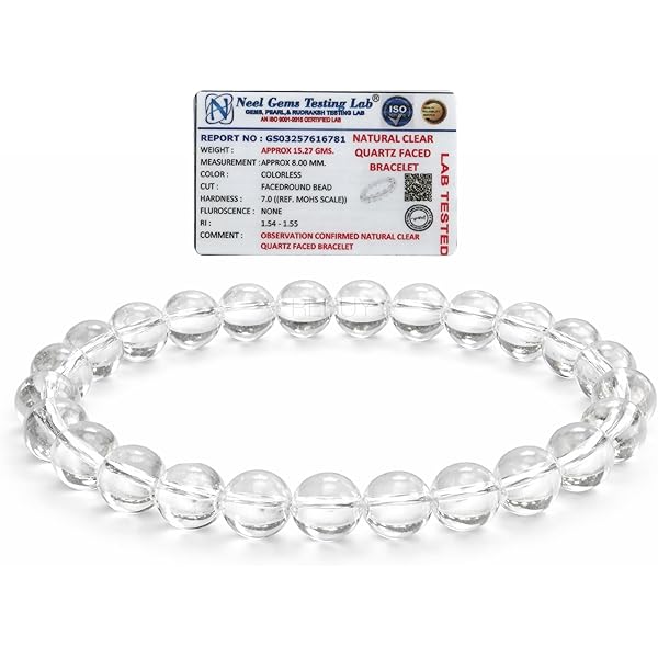 Clear Quartz Bracelet with certificate