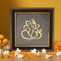 Ganesh Framed Pyrite Wall Art