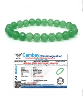 Green Aventurine Bracelet with Certificate