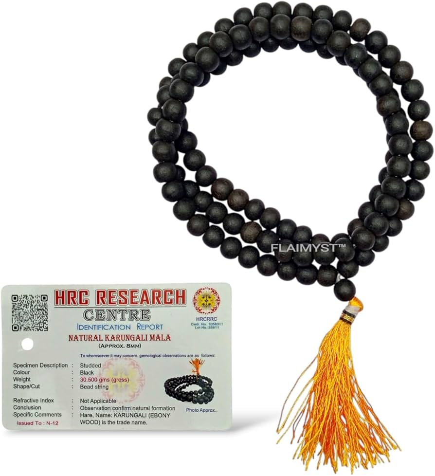 Karungali Mala With Certificate And Cover
