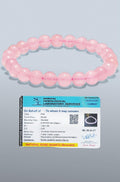 Rose Quartz Bracelet with certificate