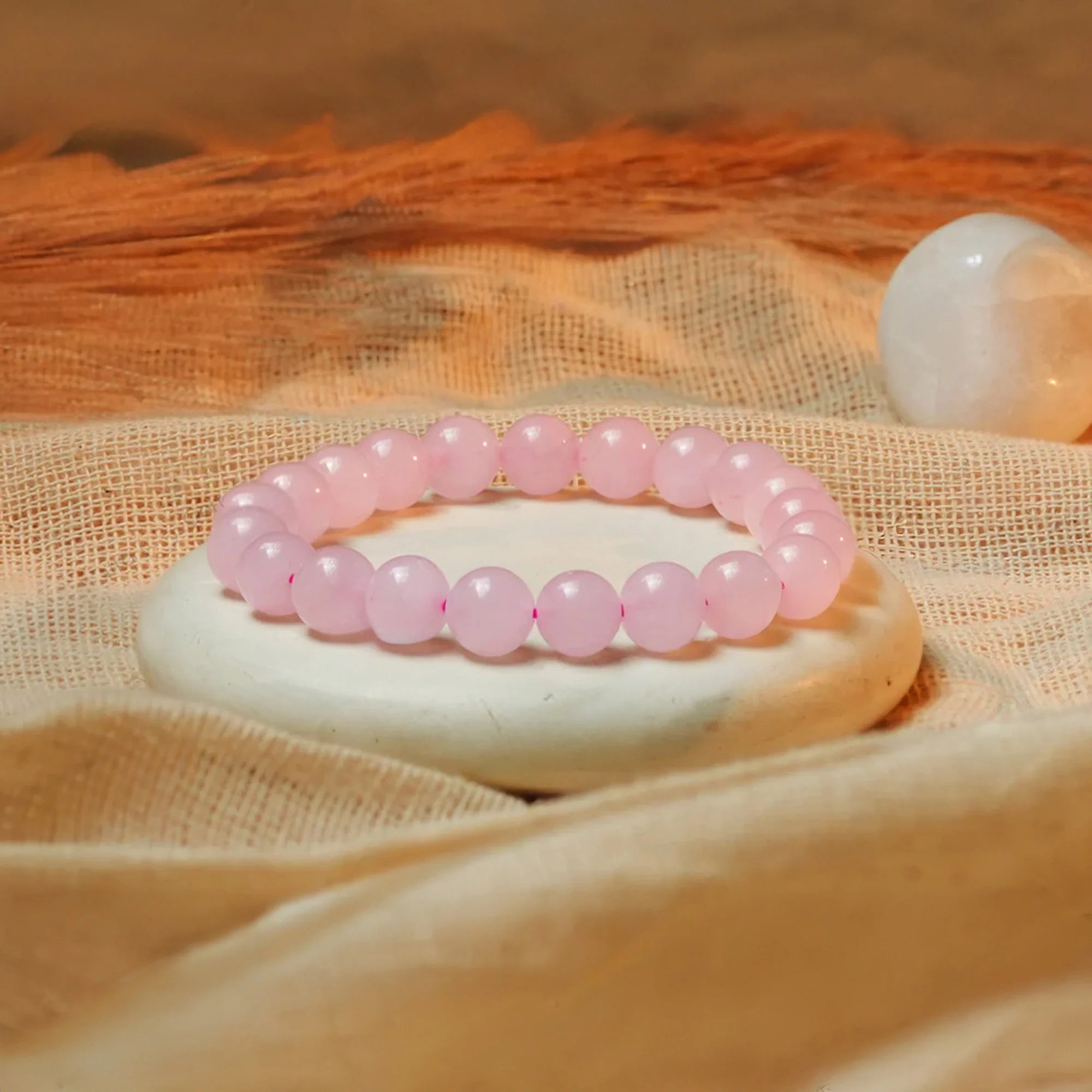 Rose Quartz Bracelet with certificate