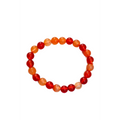Red Carnelian Beaded Stretch Bracelet with certificate