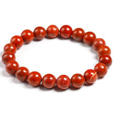 Red Jasper Bead Bracelet with Certificate