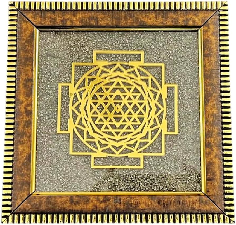 Shree Yantra Pyrite Wall Decor