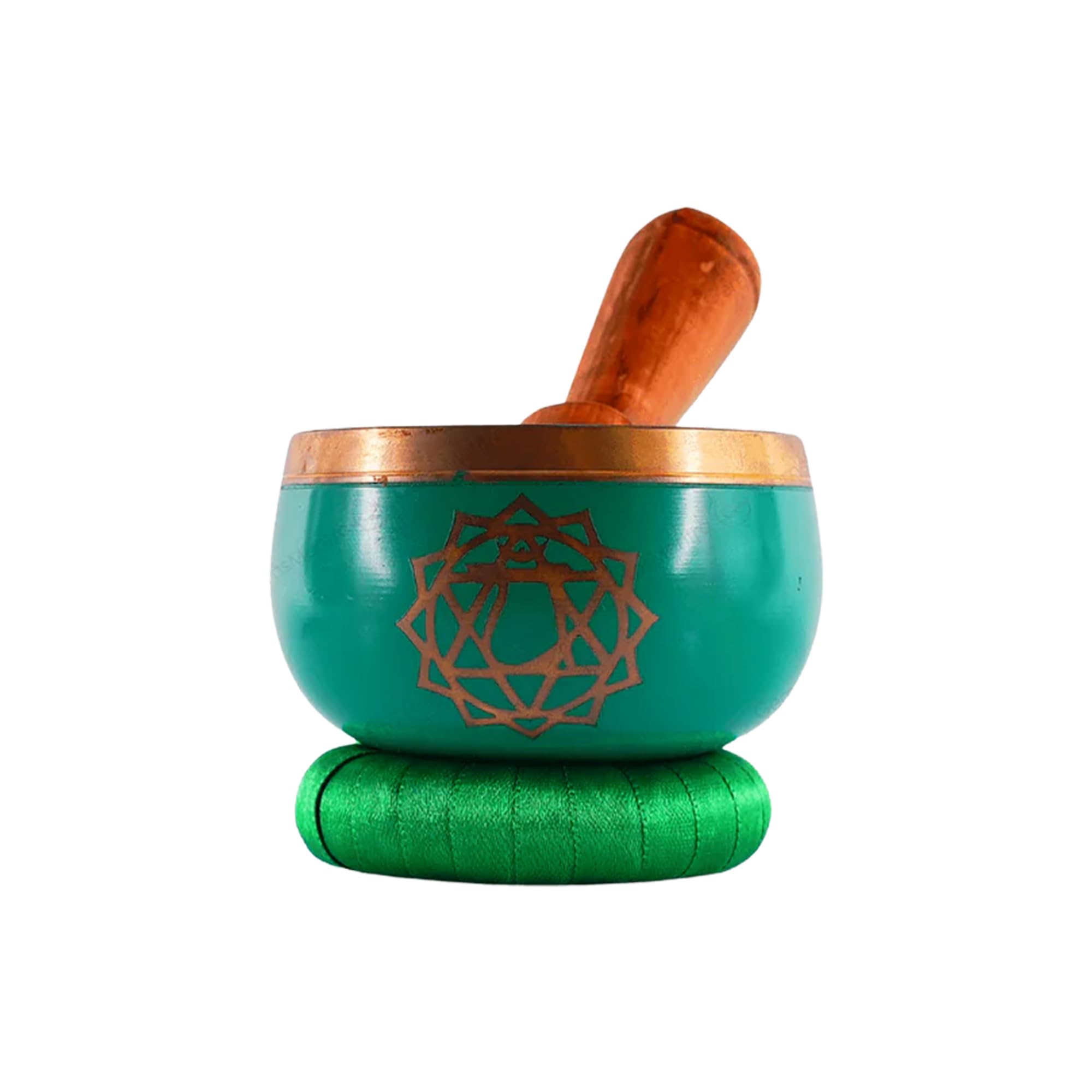 Tibetan Singing Bowl With Mallet And Cushion