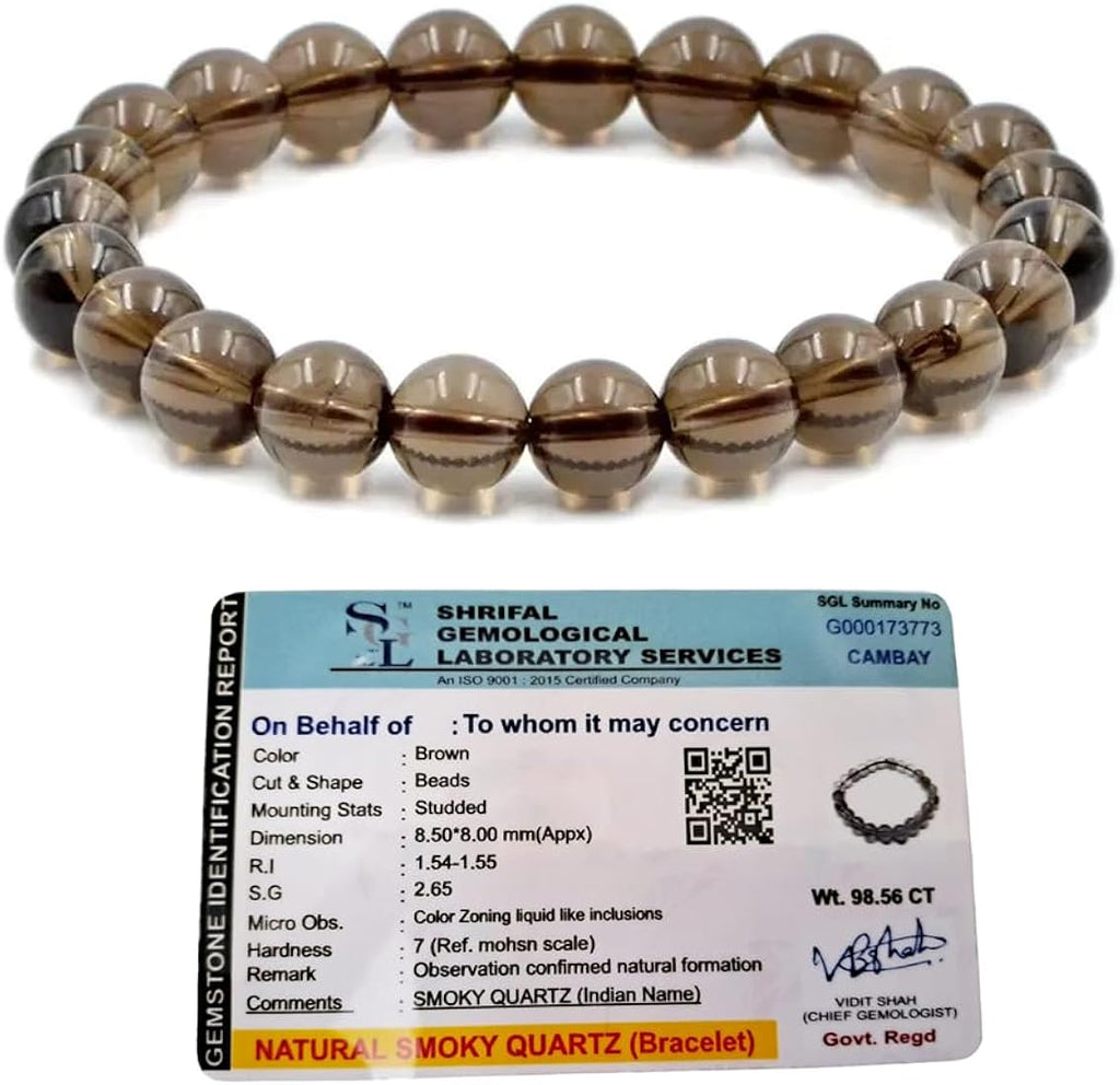 Smoky Quartz Bracelet with certificate